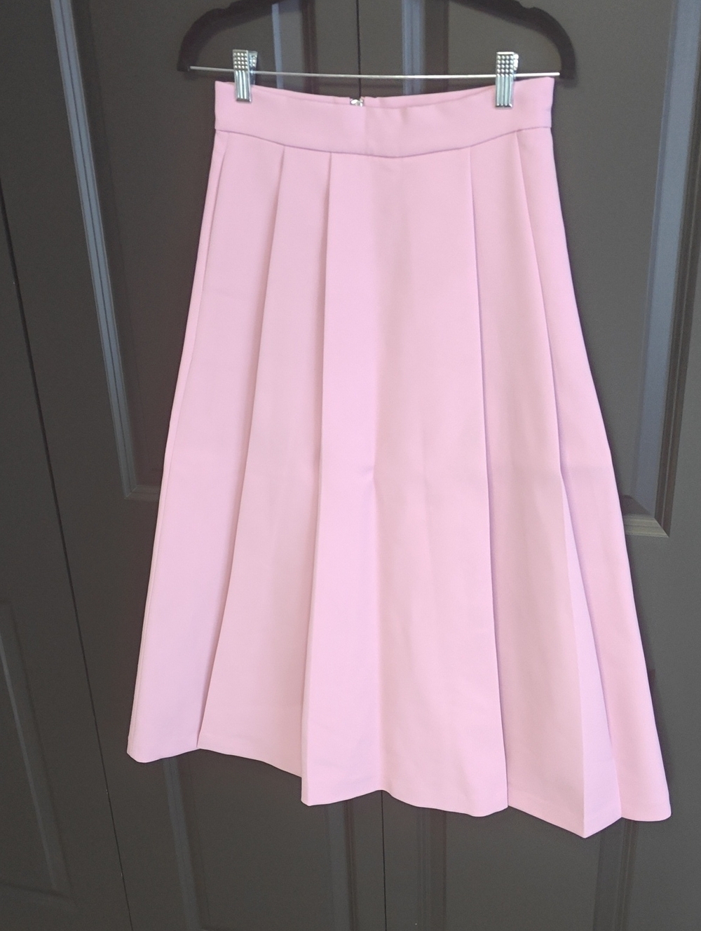 Zara Pale Pink A-Line Midi Skirt